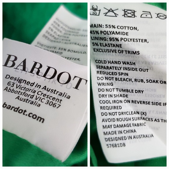 Bardot Fleur Halter Dress Fern Green Lace Sleeveless Open Back 6 - Picture 12 of 12